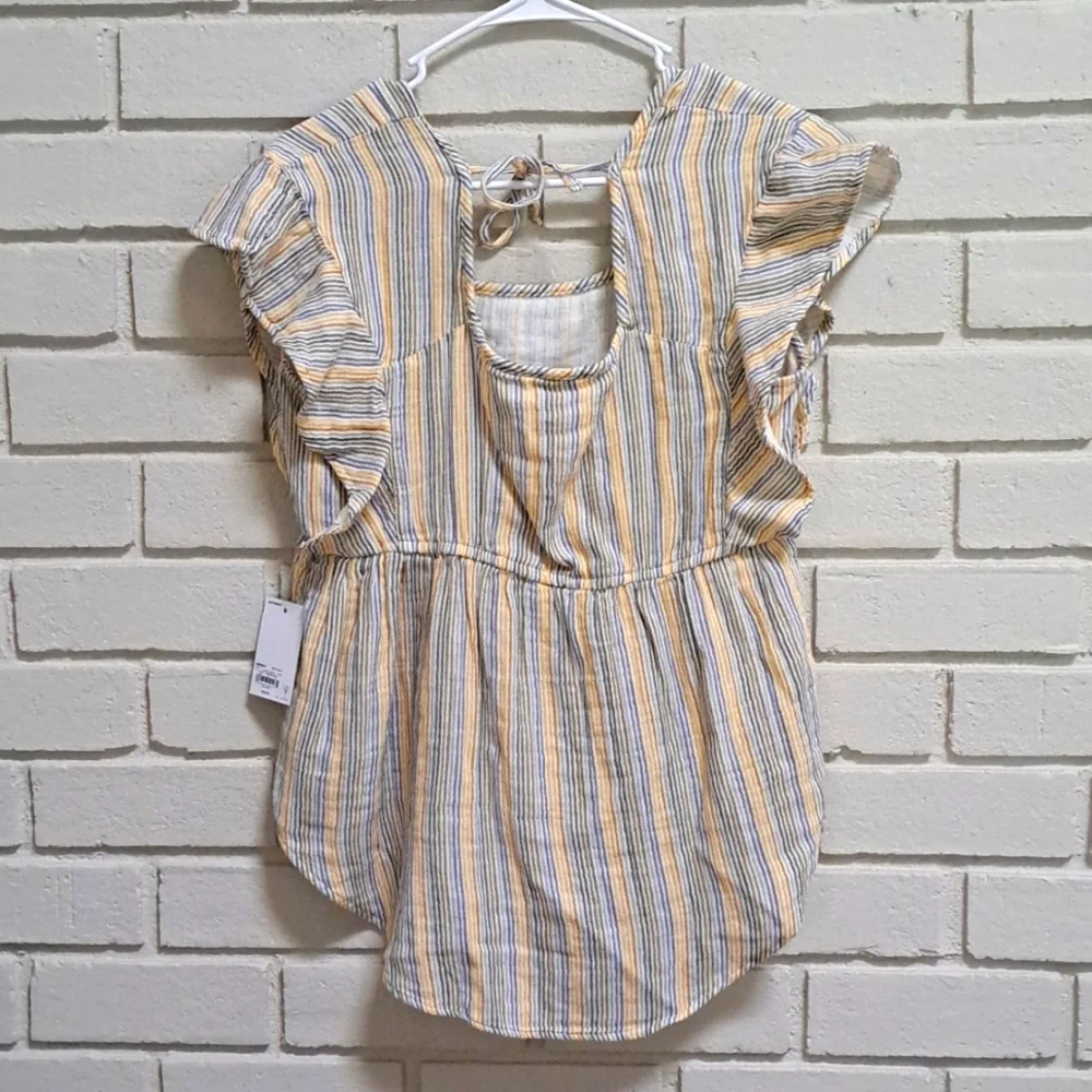 Maternity Sonoma Tie Striped Summer Top. Size Small NWT - Picture 4 of 8
